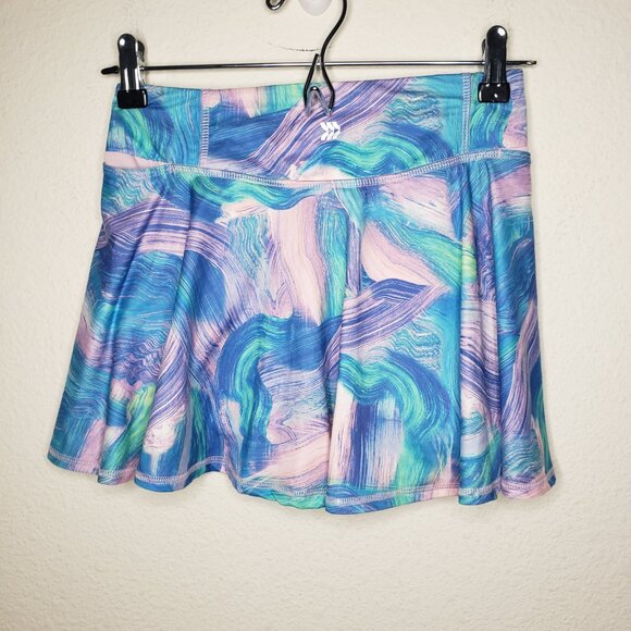 All in Motion Girls Sz L (10/12) Blue/ Pink Tennis Skirt w/ Side Pockets - Picture 3 of 7